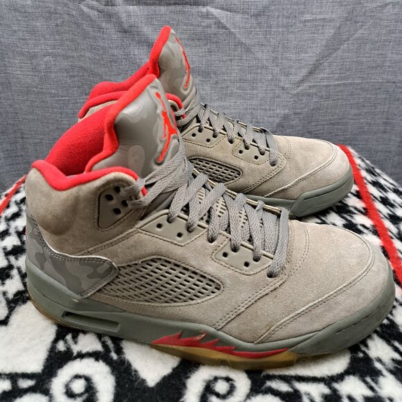 Nike Air Jordan 5 Retro "P51 Camo" (136027-051) Men's Size 9 - Picture 2 of 15